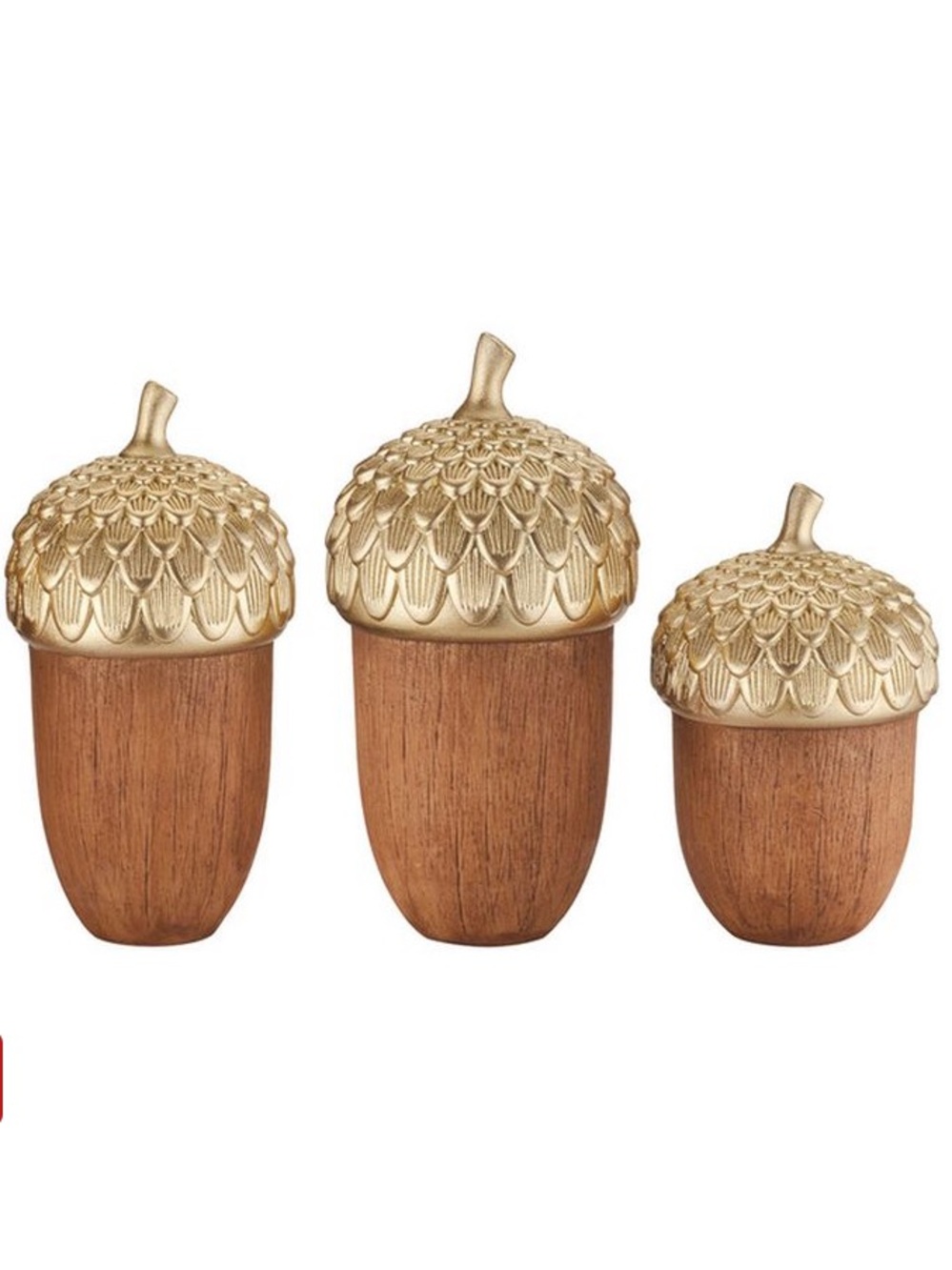 Aldi Kirkton House Set of 3 Acorn Light Tan Brown Base Fall home decor